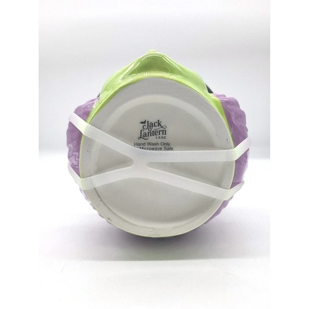 Halloween Witch Cookie Jar Green Face Purple Hair Black Hat 2026 NEW 9.5